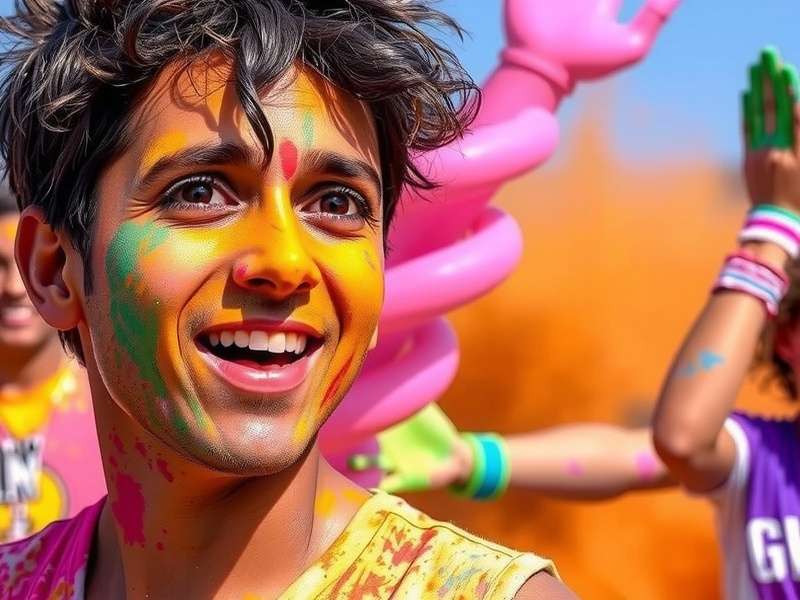 Traditional Holi elements as game obstacles Holi-themed obstacles in Lively Holi Dash