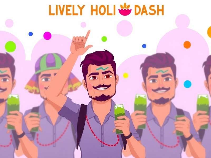 Sharing scores via WhatsApp and other Indian social platforms Social features in Lively Holi Dash